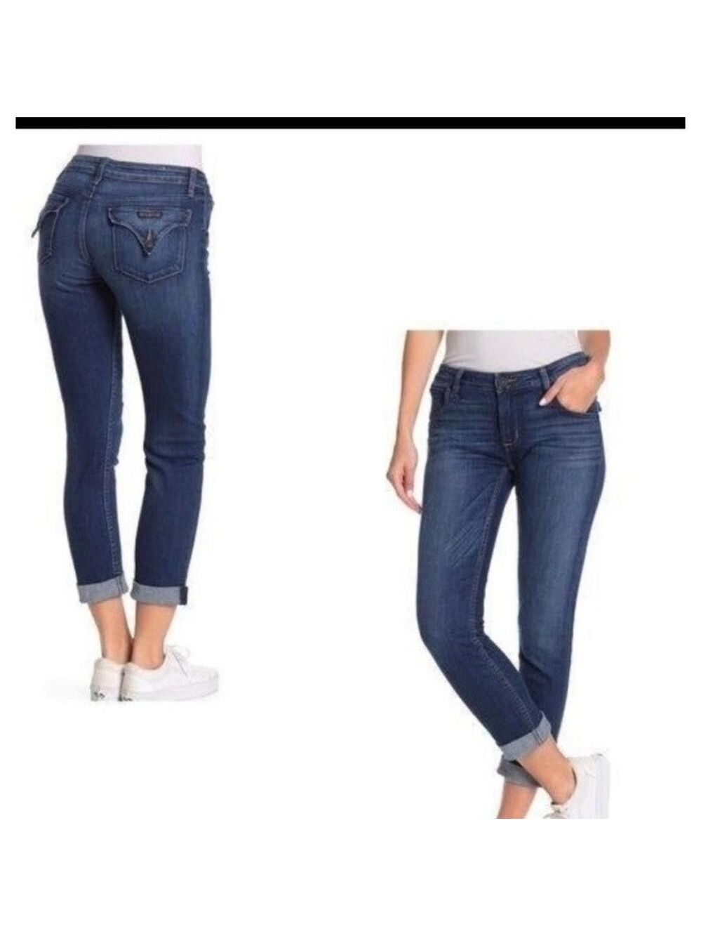 Hudson Bacara crop straight cuff denim jeans Sz 27
